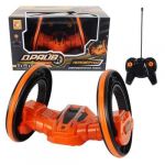Трюковая двухколёсная машина-перевёртыш на радиоуправлении 1toy, оранжевый - Т10944